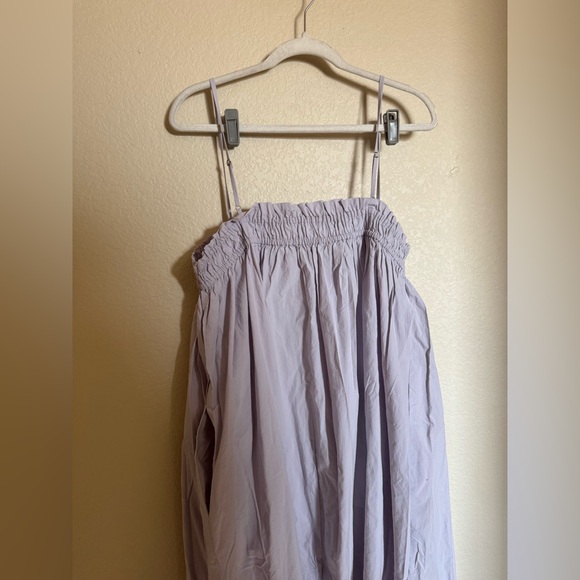 Madewell Poplin Ruffle A-Line Maxi Dress Sz XL in Lilac NEW Cottage Cotton - Picture 8 of 9